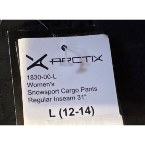Arctix Snow Pants Cargo Womens Large 12 - 14 Insulated Black 31" Inseam - Picture 12 of 14